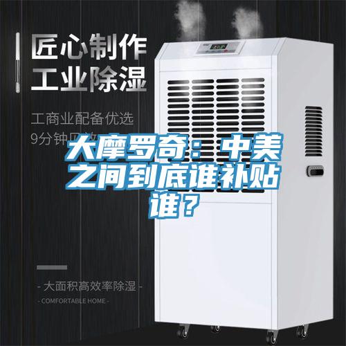 大摩羅奇:中美之間到底誰補(bǔ)貼誰?