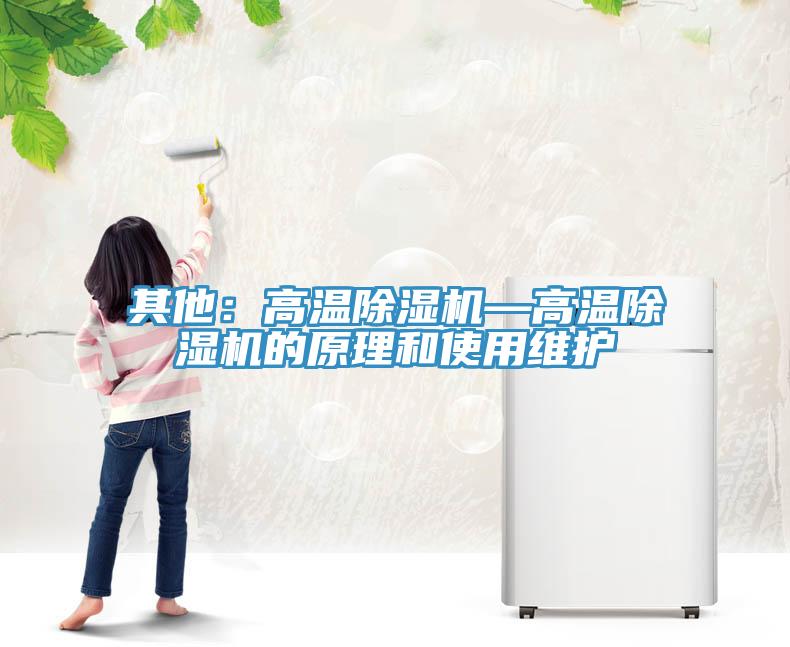 其他:高溫除濕機—高溫除濕機的原理和使用維護