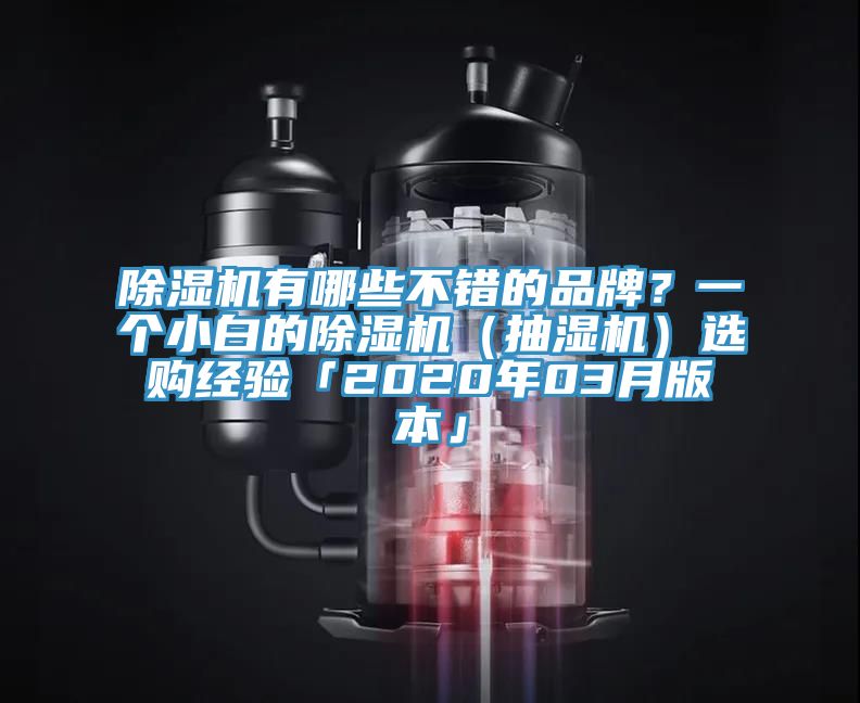 除濕機有哪些不錯的品牌?一個小白的除濕機(抽濕機)選購經驗「2020年03月版本」
